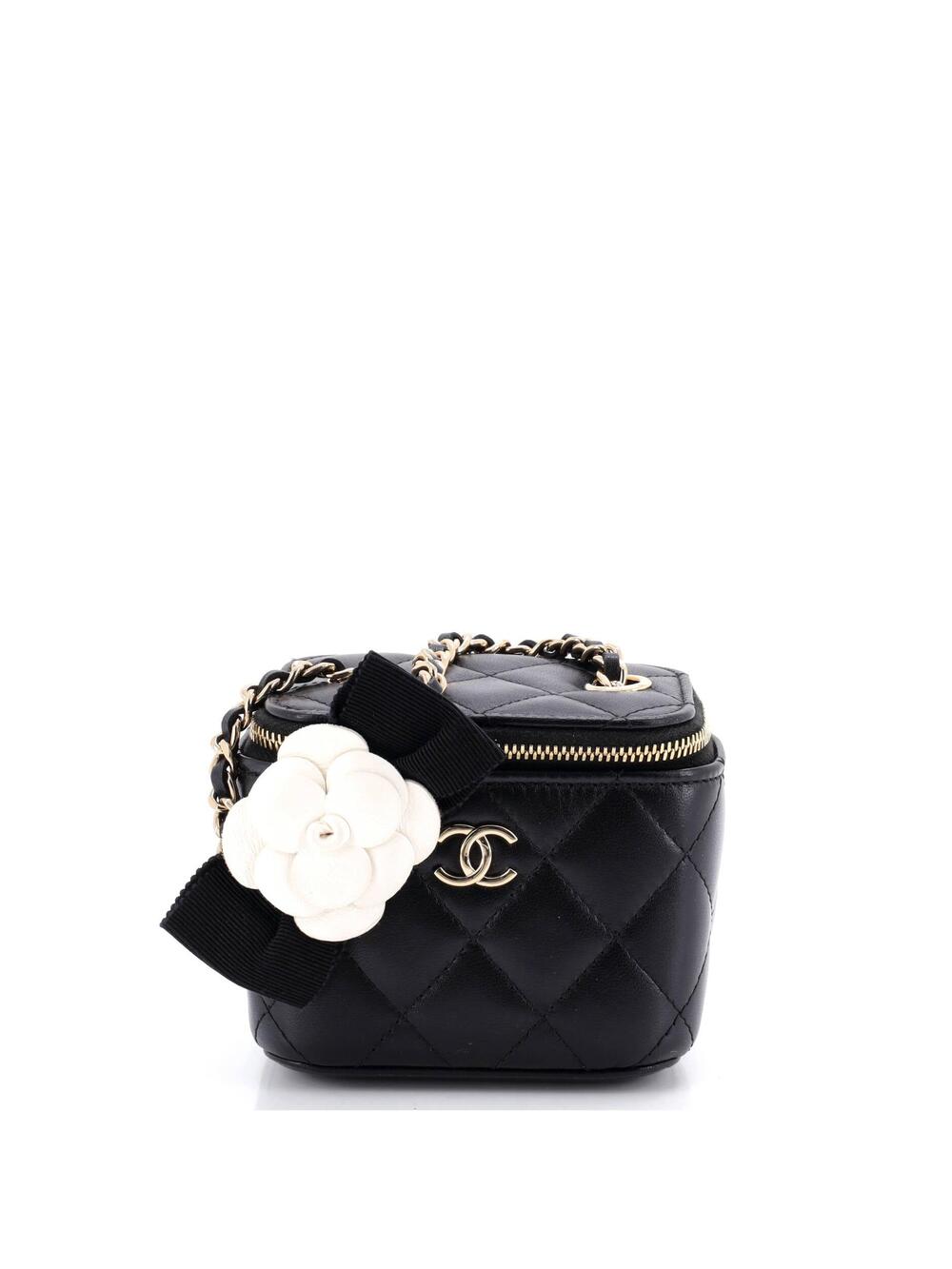 Chanel Camellia Bow Vanity Case With #270752C34B